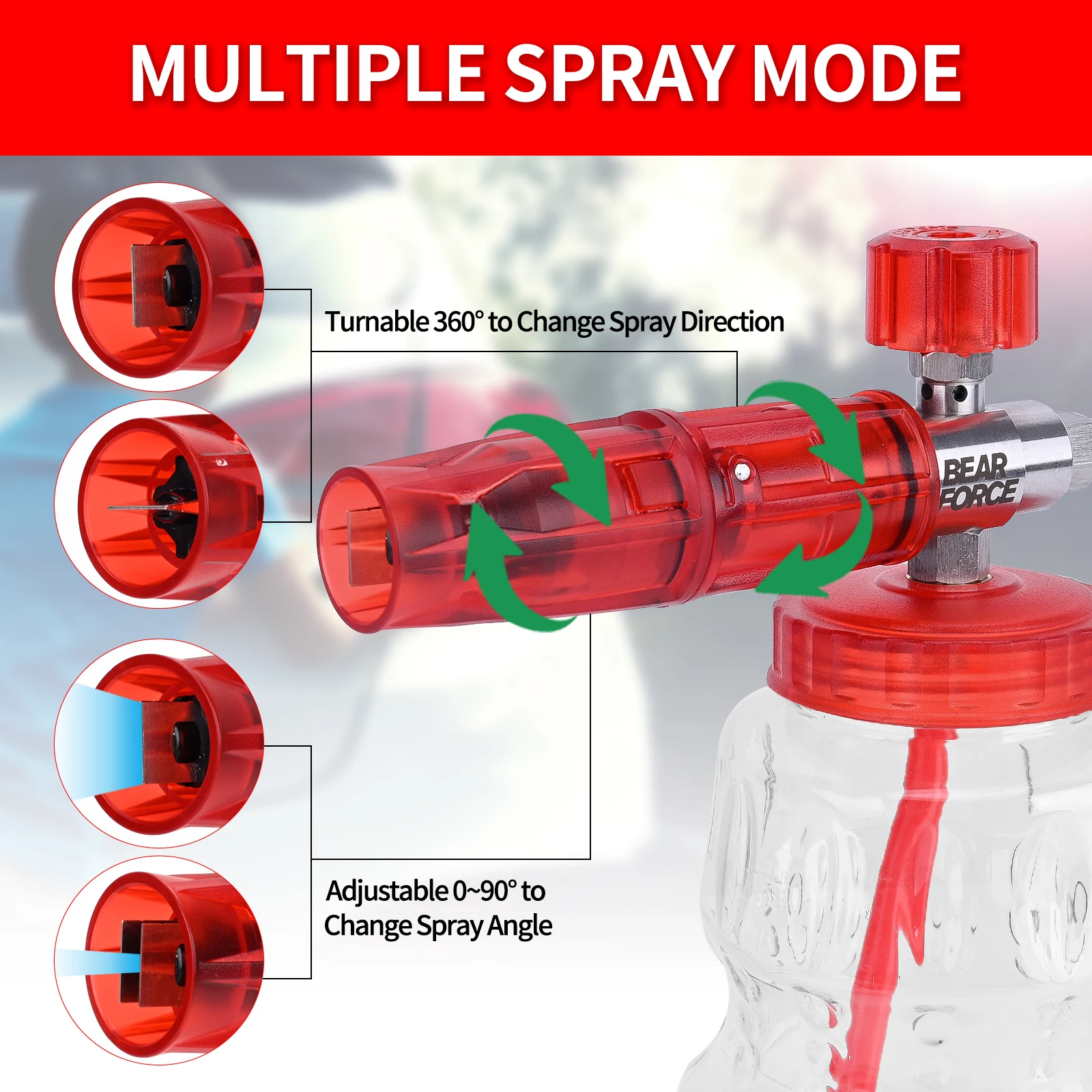 Пенная насадка для автомойки пенораспылитель из нержавеющей стали Karcher Bosche Bort Huter