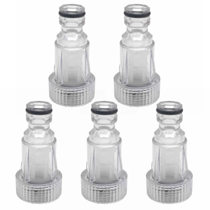 

5Pcs 3/4" Thread Faucet Quick Connector Car Washing Machine Water Filter High Pressure Washer Garden Pipe Hose Adapter