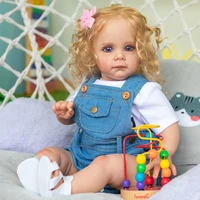 60cm full body silicone reborn dolls with long hair toddler girl princess waterproof toy for girls