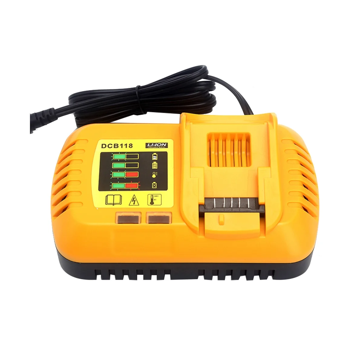 

8A DCB118 Battery Charger for Dewalt Battery 10.8V 12V 14.4V 18V 20V DCB200 DCB101 DCB115 DCB107 DCB105 DCB140(EU Plug)