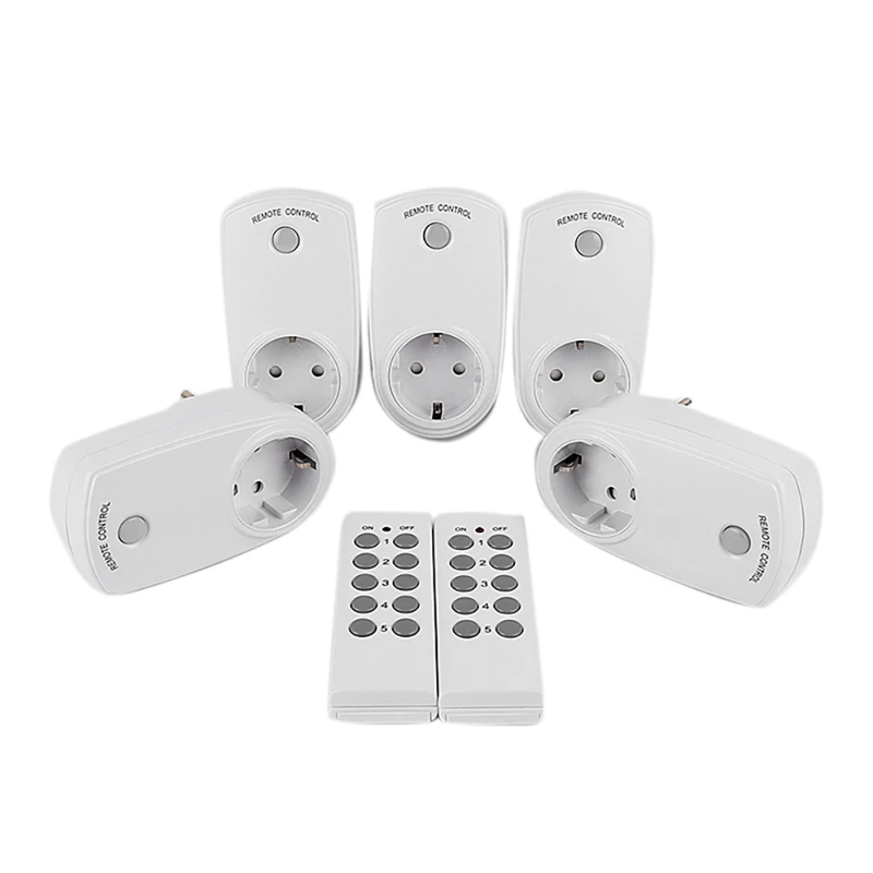 

7 Pcs Wireless Remote Control Smart Electrical Outlet Switch Set For Lights Fans Small Appliance Long Range