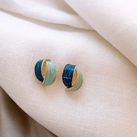 2022 new korean contracted sweet fresh earrings fashion geometric metal women trendy stud earrings jewelry
