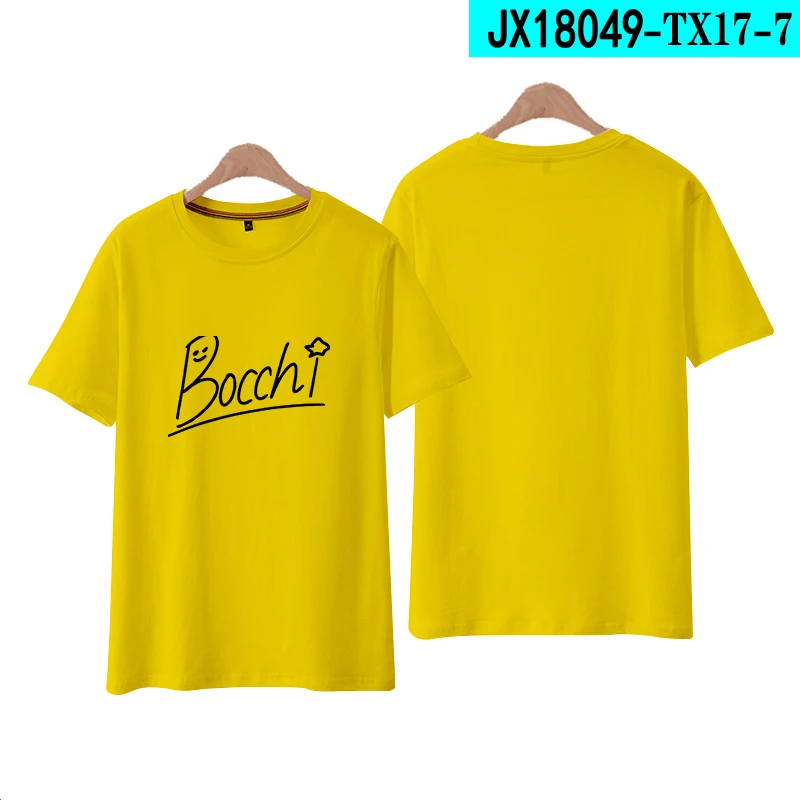 Футболка большого размера с рисунком аниме Bocchi The Rock для женщин и мужчин 100% хлопок