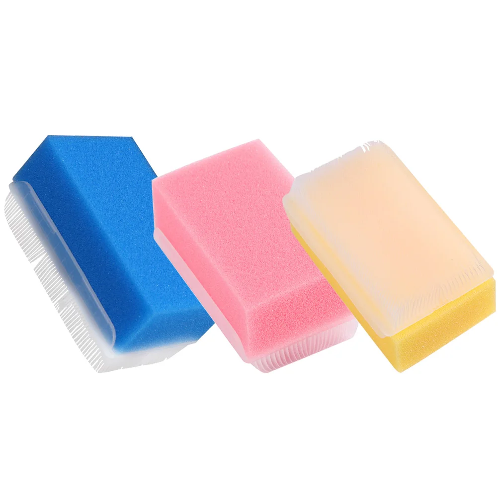 

3 Pcs Touch Massage Brush Infant Baby Scalp Scrubber Hair Sensory Silicone Facial Tool Face Sponge Bath Shower