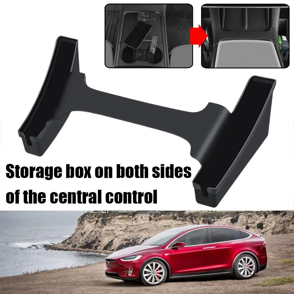 

Автомобильный подлокотник боковой ящик для хранения для Tesla Model 3 Y центральный с обеих сторон консоль Органайзер лоток черный для Tesla аксессуары для интерьера