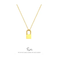 ins style gold lock necklace for women gothic coquette designer jewelry stainless steel necklaces aesthetic bridesmaid gift