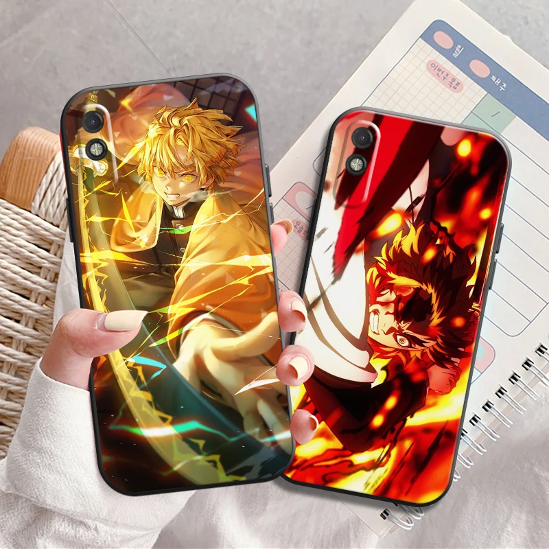 

Demon Slayer Anime Phone Case For Xiaomi Redmi 7 7A 8 8A 9 9i 9AT 9T 9A 9C Note 7 8 2021 8T 8 Pro Soft Silicone Cover Coque