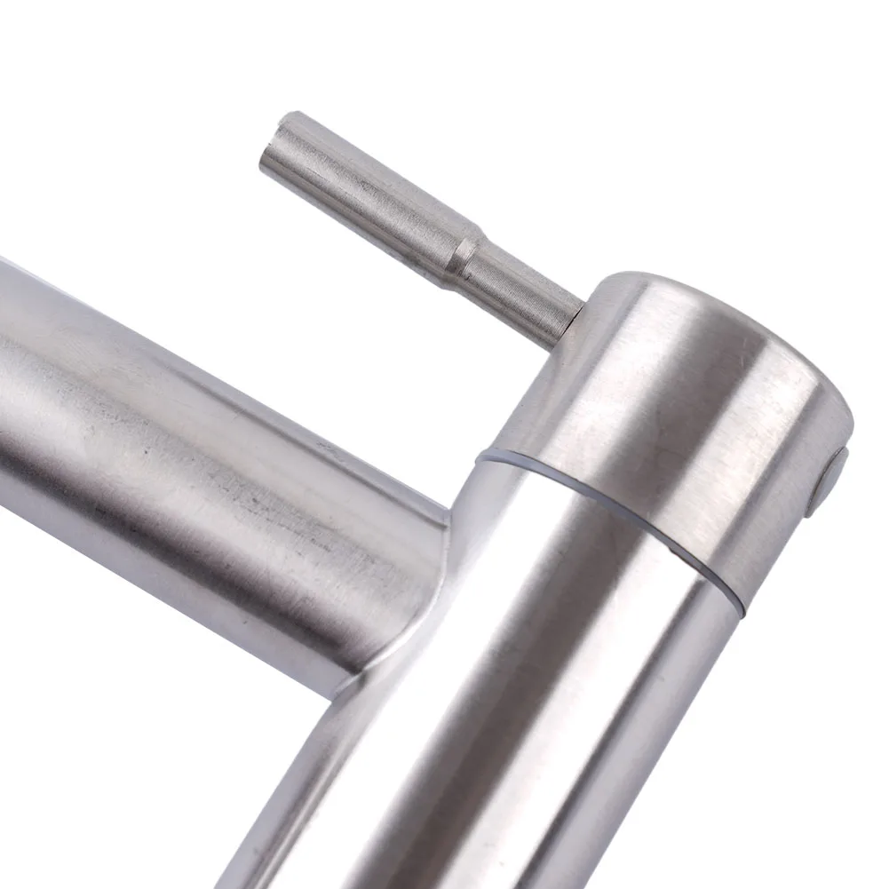 

Sink Tap Basin Faucet Bathroom Faucet Deck Mounted Home Improvement Kitchen Mixer Silver Brushed Single Handle