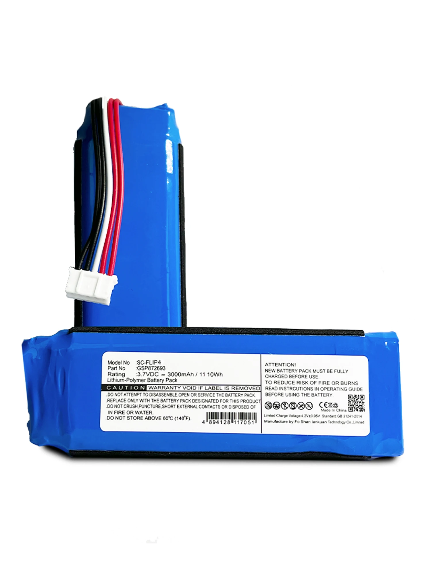 Фото Сменный аккумулятор 3,7 В, 3000 мАч GSP872693 01 для JBL Flip 4 Special Edition, аккумуляторы для Bluetooth-динамиков №4