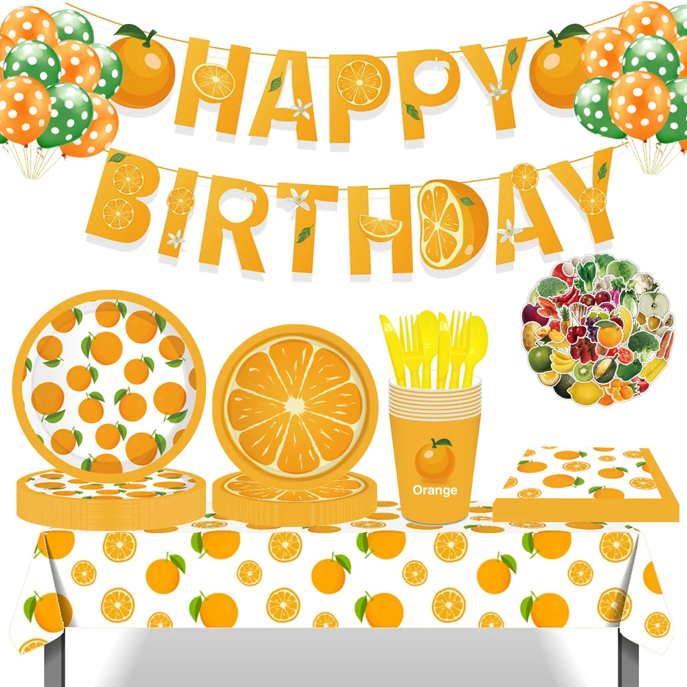 Orange Clementine Little Cutie Citrus Fruit Party Supplies T