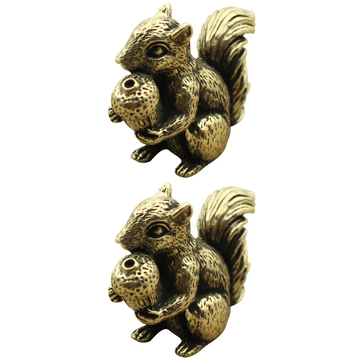 

Squirrel Nut Tea Pet Copper Statue Decoration Adornment Desktop Figurine Vintage Style Miniature Craft Miniture