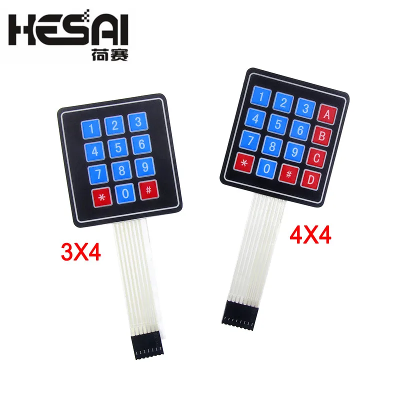 16 Key Membrane Switch Keypad 4X4 3X4 Matrix Keyboard For Ar