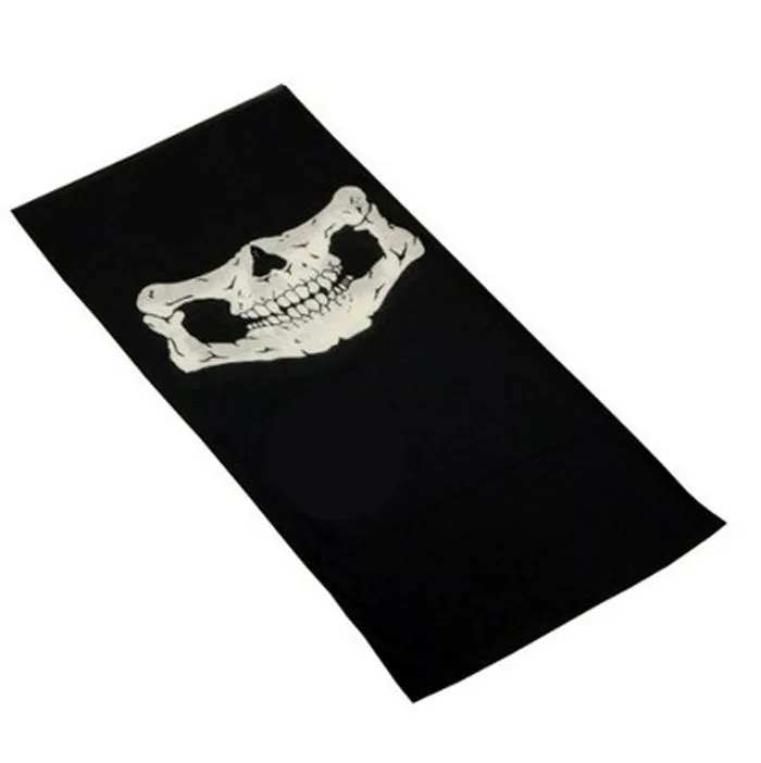 

Skull Bandana Multi-functional Black Helmet Halloween Cosplay Neck Face Mask Paintball Ski Sport Headband Hiking Scarves Anime