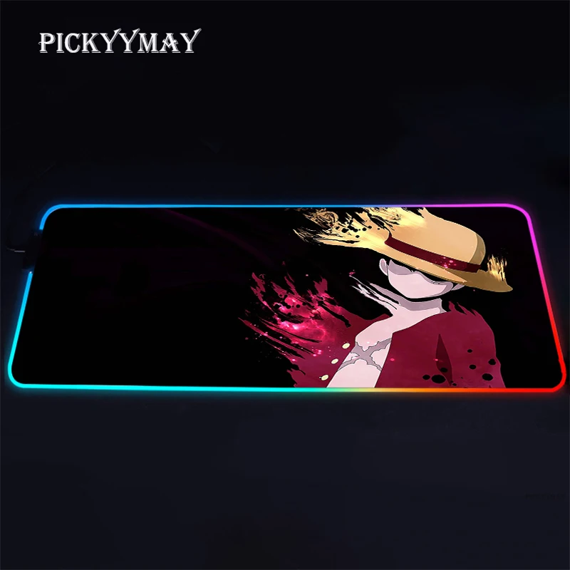 

One Piece RGB Mouse Pad 900x400mm Rubber Gaming Mouse Pad LED Laptop Keyboard Mat Anti-slip Best Choice Mousepad XXL Desk Mat