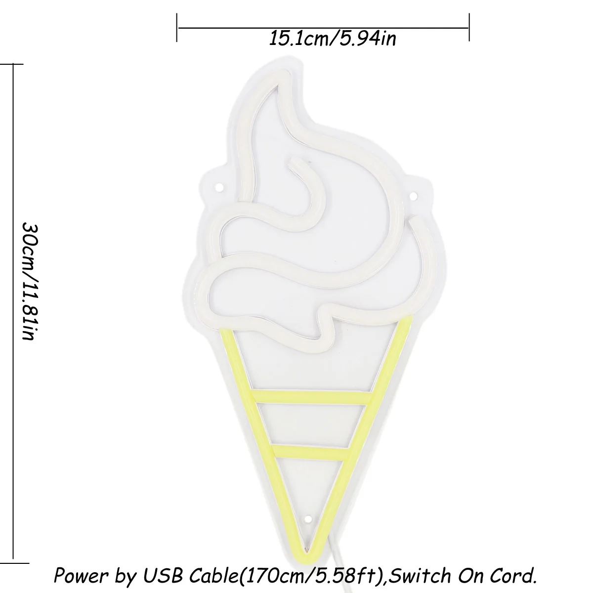 Рисунок 6 - настенная неоновая вывеска для мороженого