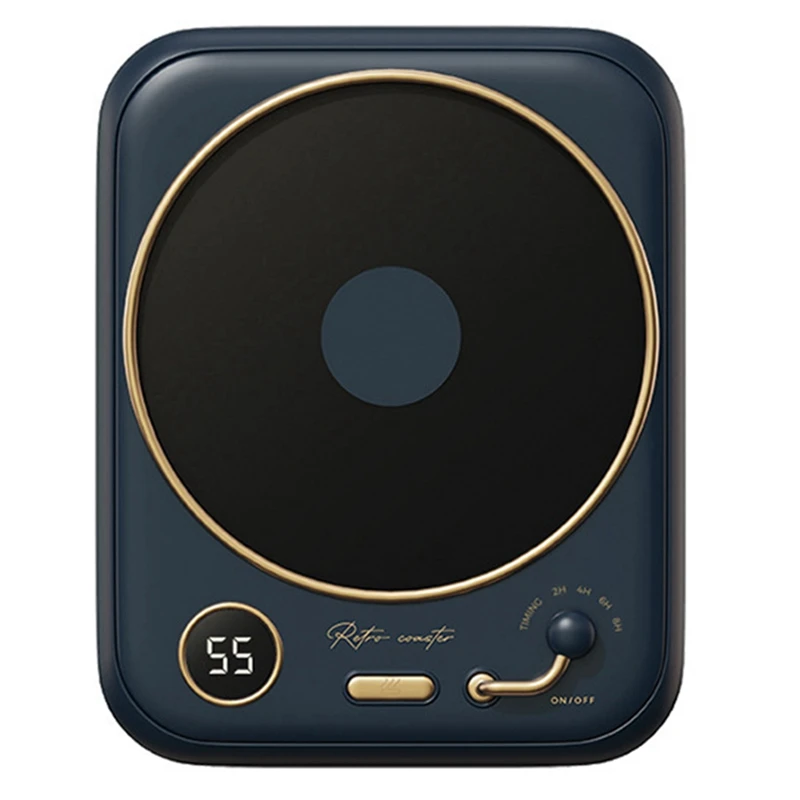 

Подогреватель чашки кофе, нагревательная подставка для офиса с постоянной температурой, цифровой дисплей с регулировкой температуры, синя...