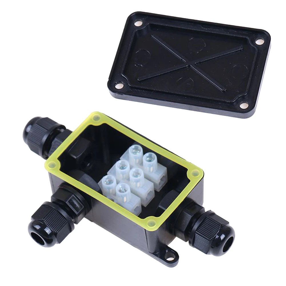 

IP66 450V 24A Waterproof Cable Connector Junction Box PC Plastic 94-V2 Fireproof Junction Box W/ Terminals For Underwater Lights