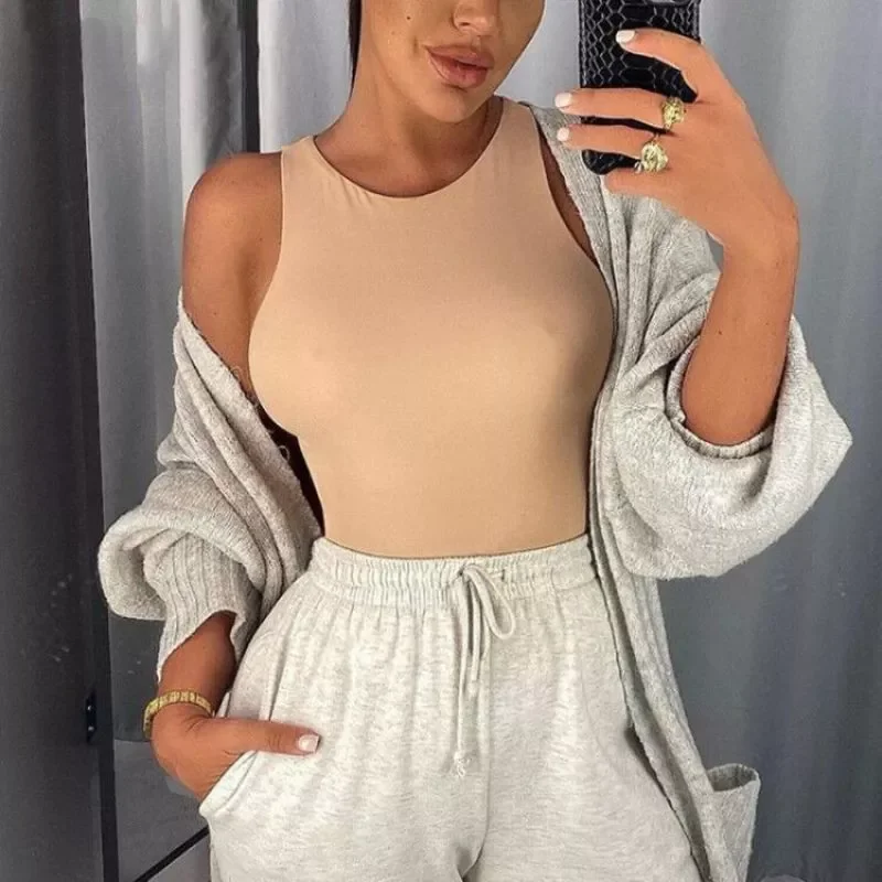 

O Neck Summer Sleeveless Sexy Bodysuit Women 2020 Off Shoulder Body Tops Streetwear Casual White Bodysuits