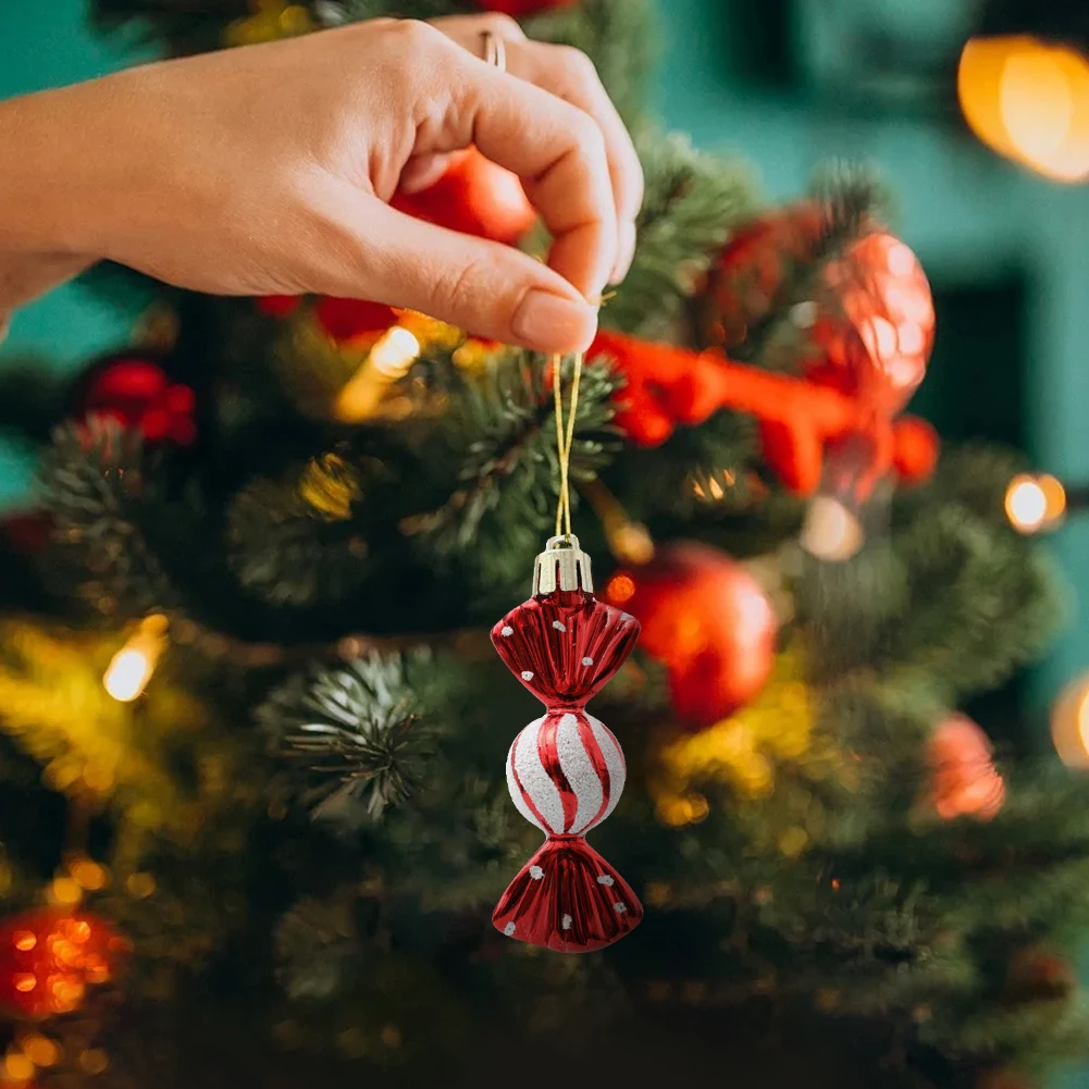 6 шт. украшение для рождественской елки из конфетной трости милый рождественский