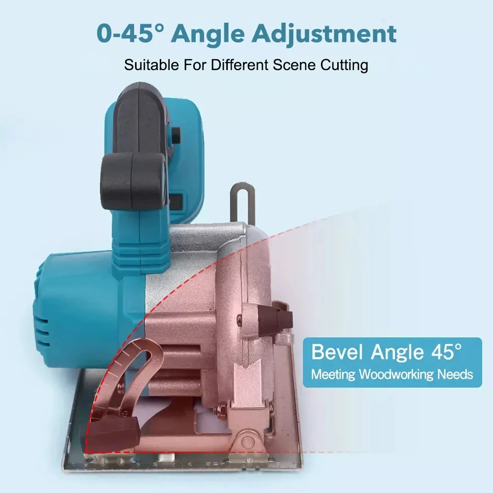 Hormy 125 мм Бесщеточная перезаряжаемая циркулярная пила 1000 Вт Деревообрабатывающий