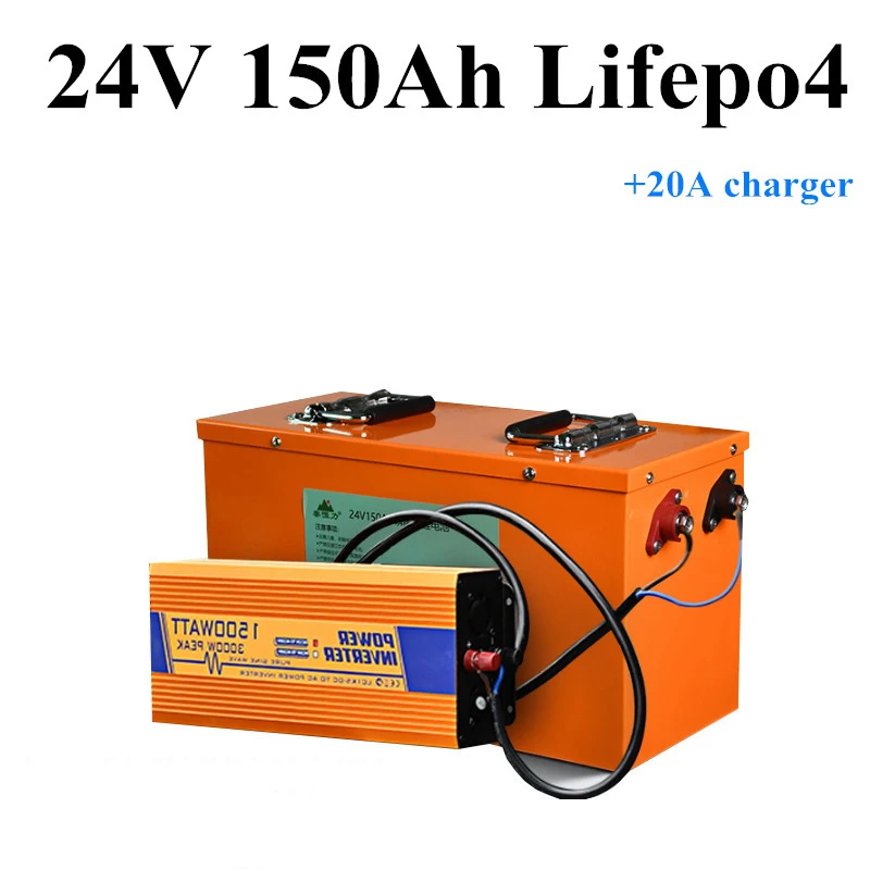 

Large capacity 24V 150Ah Lifepo4 battery RV special battery solar outdoor energy storage battery power supply +20A charger
