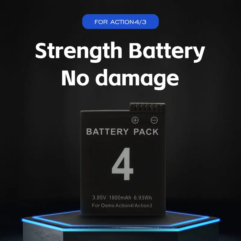 Аккумулятор для камеры OSMO Action 4/3 Зарядное устройство Аксессуары спортивной