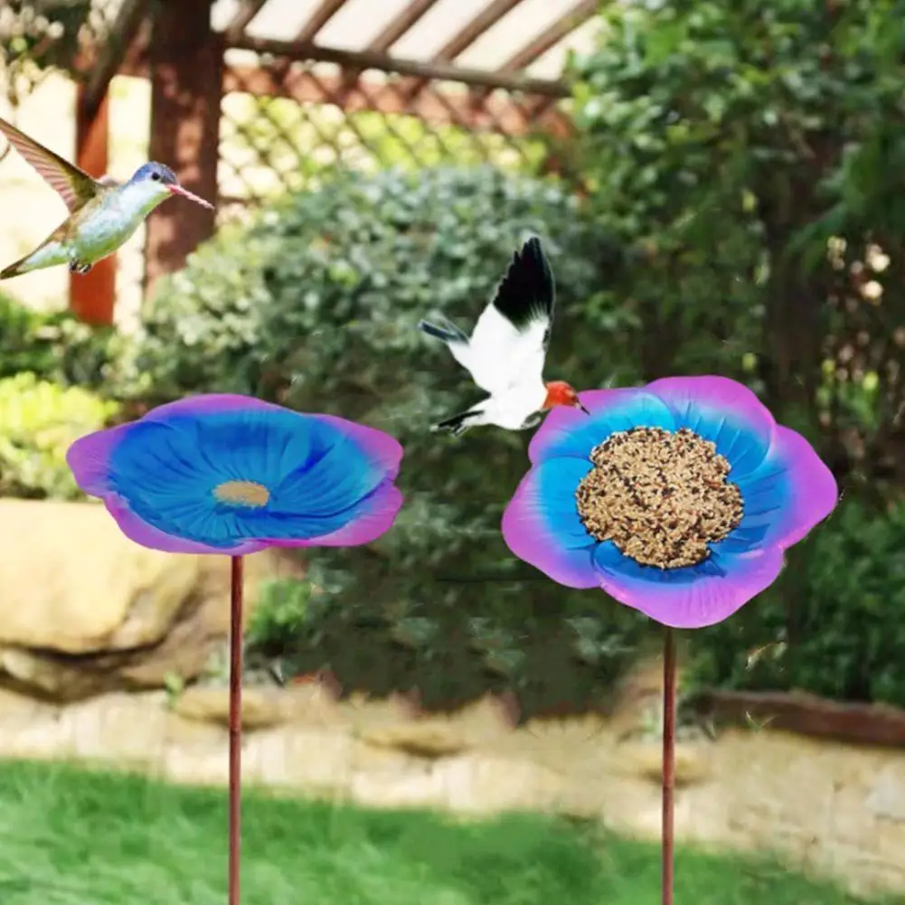 Уличная кормушка для птиц металлическая ванночка с крючком кормления сада двора