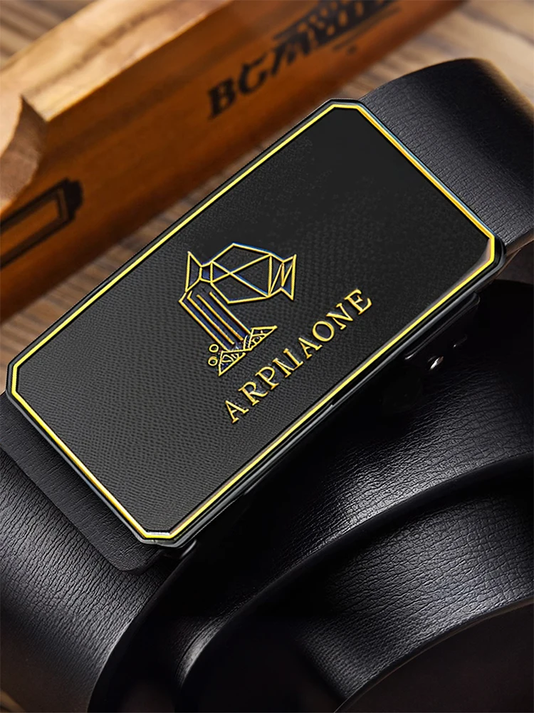 Мужские джинсы с автоматической пряжкой 12 созвездий из ПУ кожи