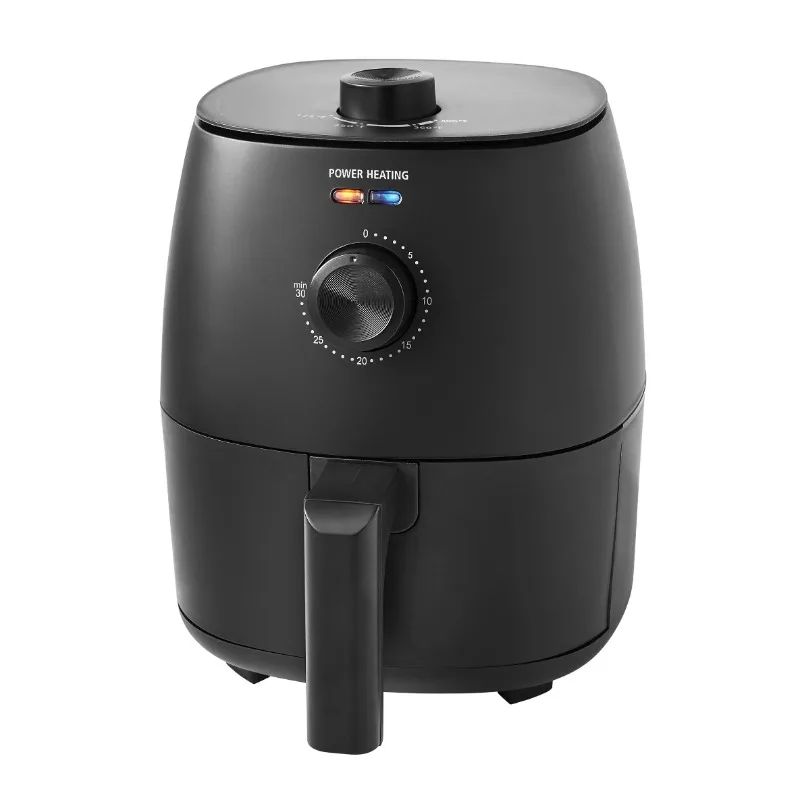 

2.2 Quart Compact Air Fryer, Non-Stick, Dishwasher Safe Basket, 1150W, Black