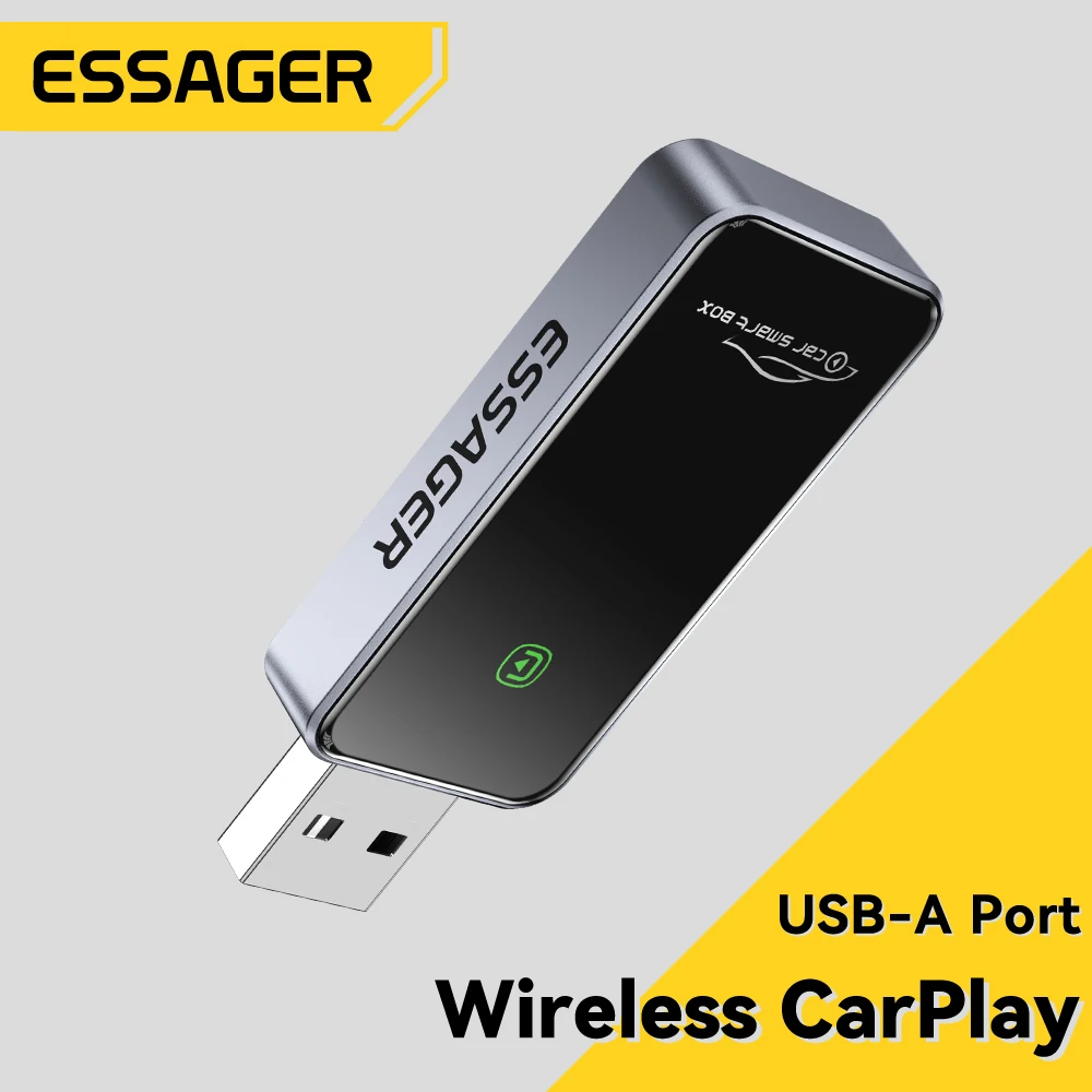 Essager USB A беспроводной адаптер CarPlay для iPhone проводной и Carplay подключи работай