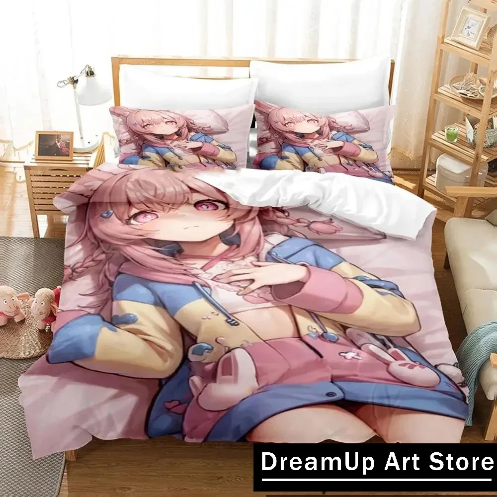 3D принт Pipkin Pippa аниме комплект постельного белья милый пододеяльник покрывало с