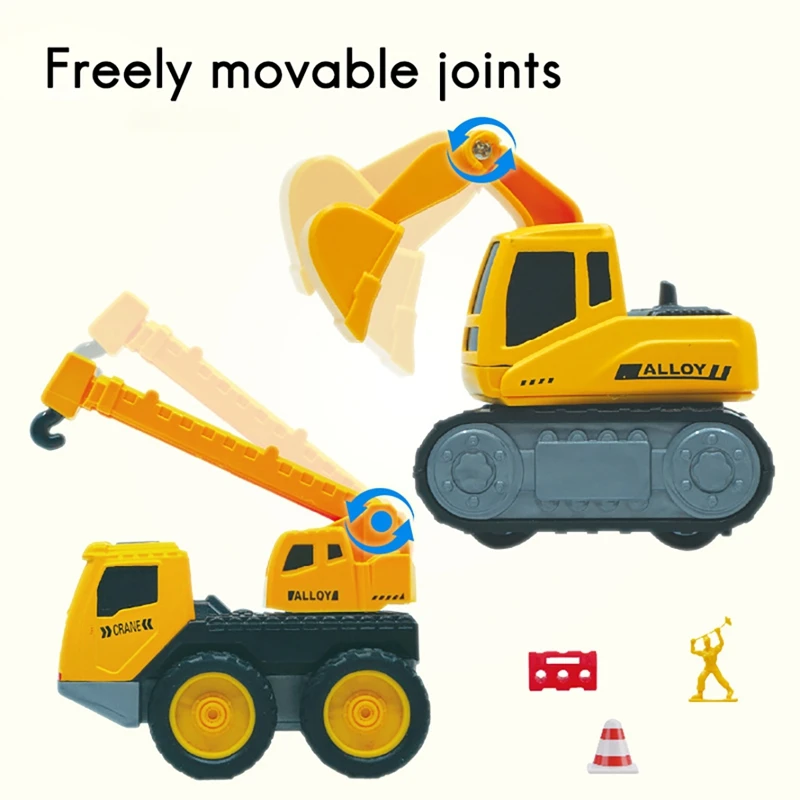 Набор строительных автомобилей Ccene стоянка экскаватор миксер грузовик танк