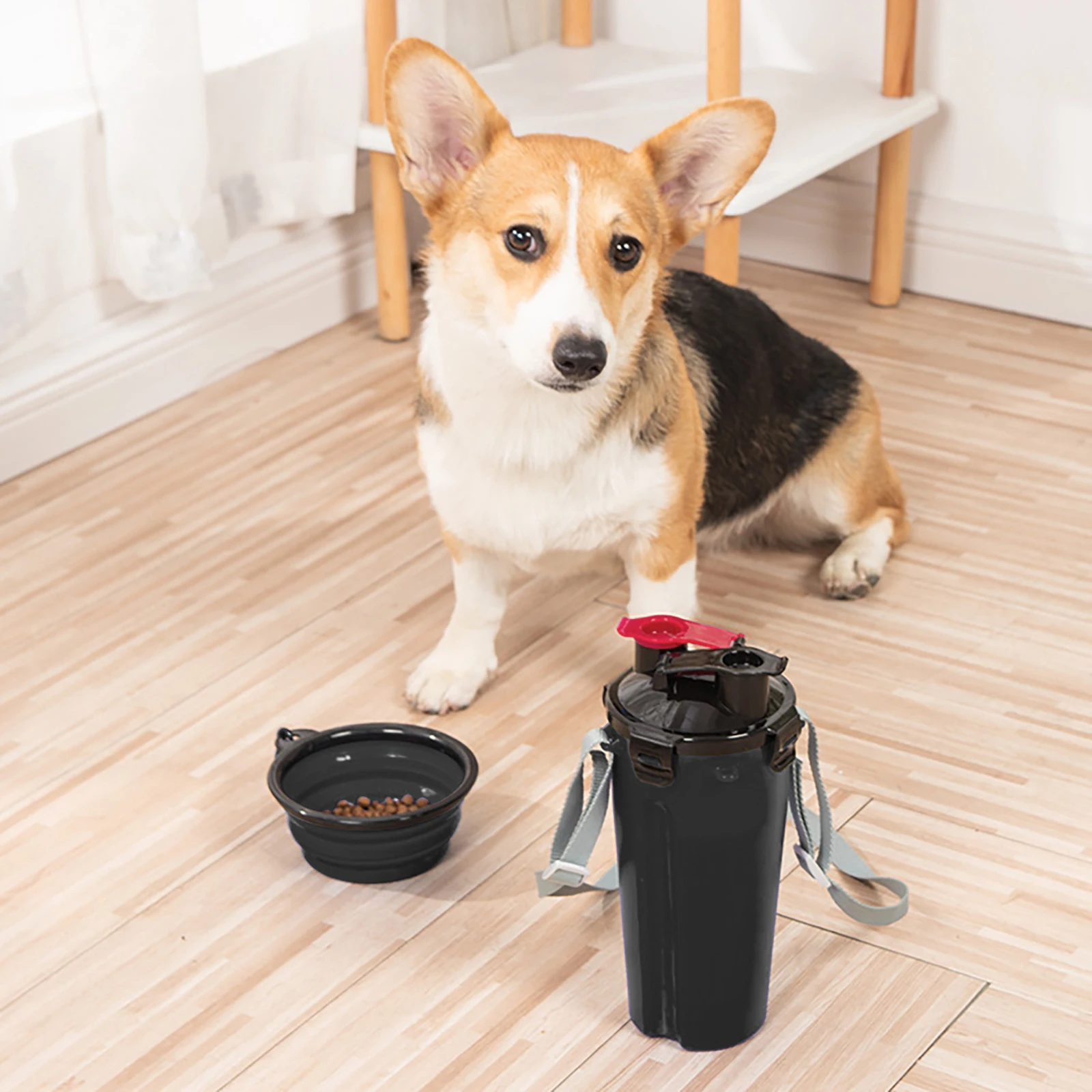 

Бутылка для воды для собак, домашних животных, семейный дозатор для щенков, 2 в 1, уличный контейнер для еды, аксессуары для домашних животных