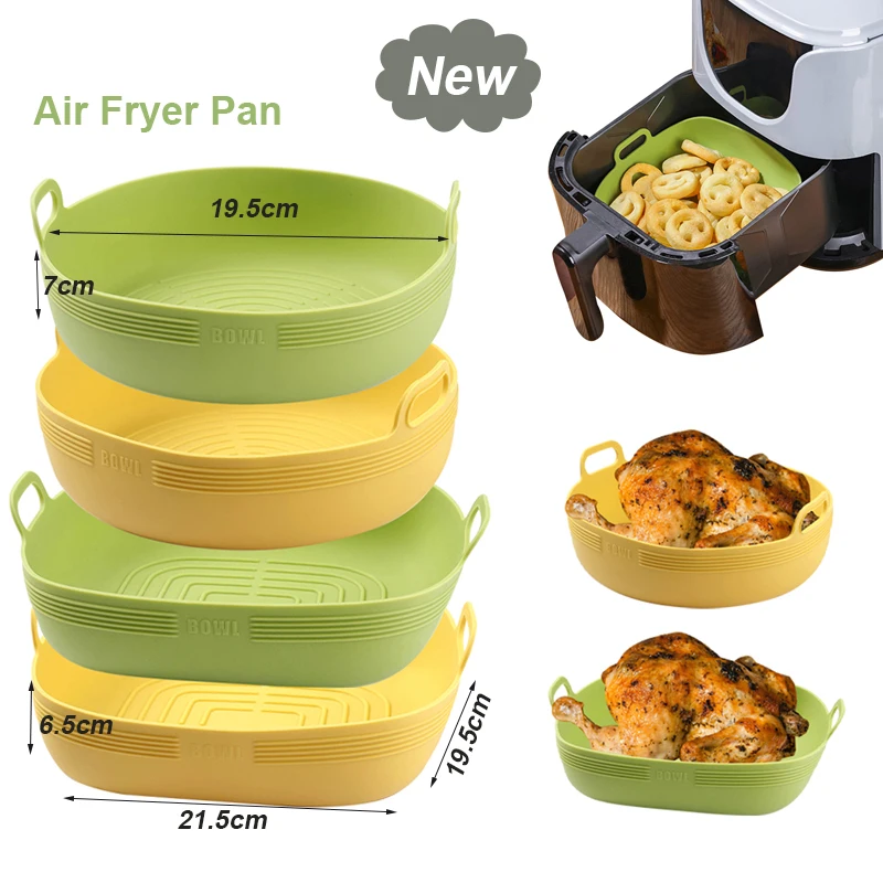 

Silicone Airfryer Oven Baking Tray Reusable Air Fryer Liner Bakeware Molds Novel Durable Kitchen Pastry And Bakery Accessories