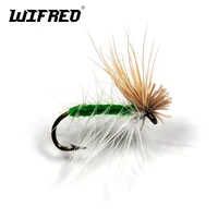wifreo 10pcs 10 green body caddis fly for trout fishing