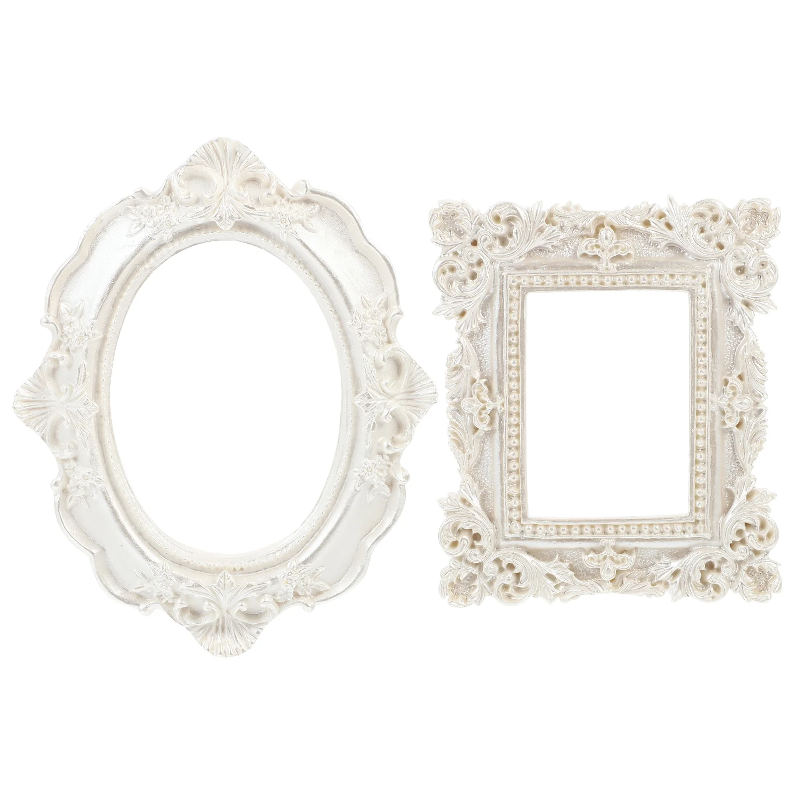 

2 PCS Picture Prop Frame Vintage Wedding Decor Bling Picture Frame Delicate Picture Frame Premium Picture Frame Nail Decorations