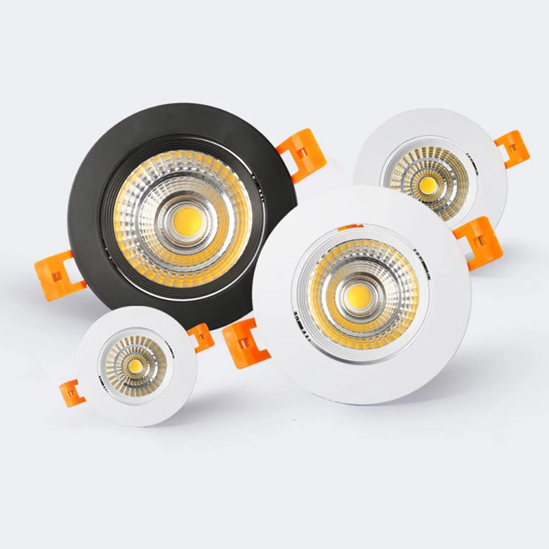 

Dimmable AC90V-260V 5W7W9W12W15W18W20W LED Downlights Epistar Chip COB Recessed Ceiling Lamps Spot Lights For Home illumination