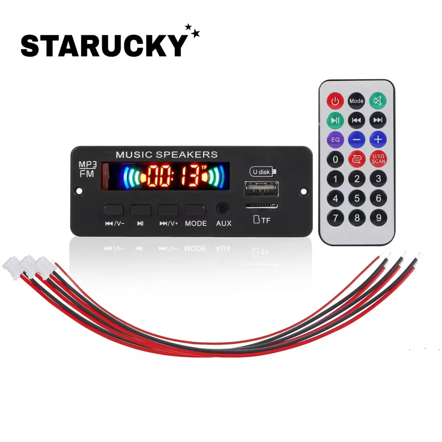 2*3W/20W/25W/40W MP3 Decoder Board 80W BLUETOOTH 5.0 Power Amplifier with Call Recording Wireless USB/TF/LINE IN/FM |