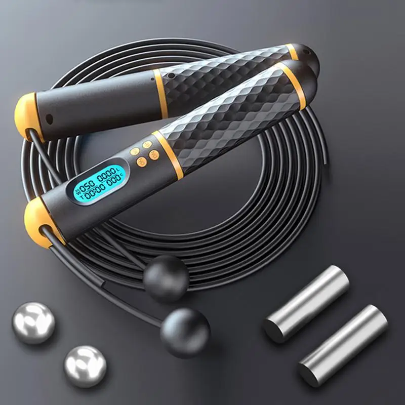 

Ball Counter In Adjustable With Equipment Non-slip Exercise Cordless Digital Gym 1 Skipping Ropes Jump Fitness Rope Handle 2