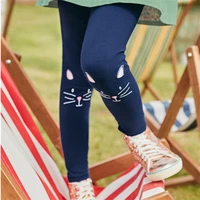 girls leggings summer children tight long pants for kids toddler cute cat kitty pattern trousers