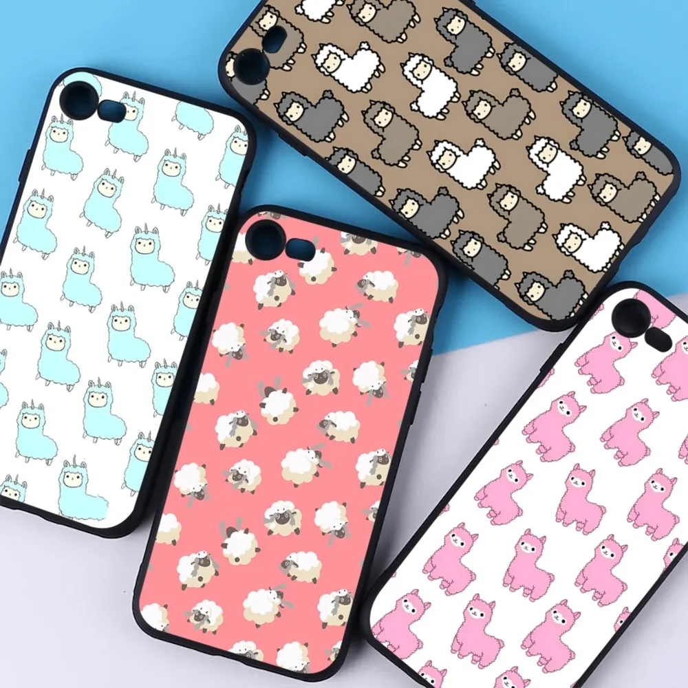 Kawaii Cute Llama Alpaca Animals Phone Case For IPhone 16 15 8 7 6 6S Plus X SE XR XS 14 11 12 13 Mini Pro Max Mobile