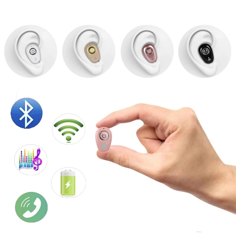 

In-ear Mini Bluetooth Earphone Headset For Mobile Phone Laptop Tablet Universal Wireless Sports Gaming Headphone Earbuds
