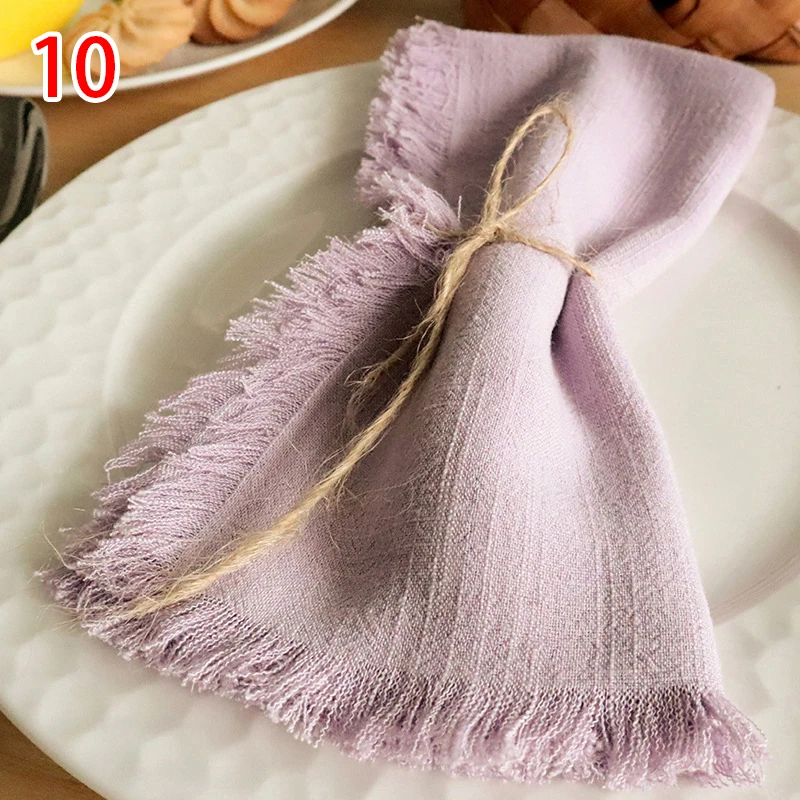 With Tassel Placemats For Dining Table Dish Cloth Absorbent Glass Cleaning Towel