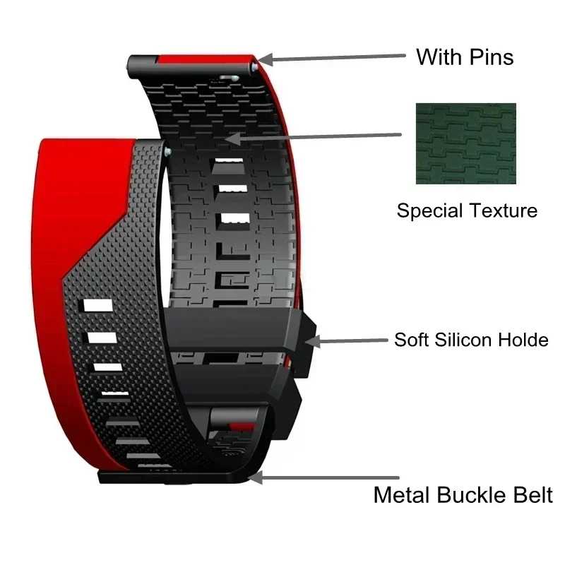 Фото Huami Amazfit Cheetah Pro, Совместимый Силиконовый Ремешок Для Часов 22 Мм — Сменный Ремешок Для Amazfit Balance GTR 4 3 №4