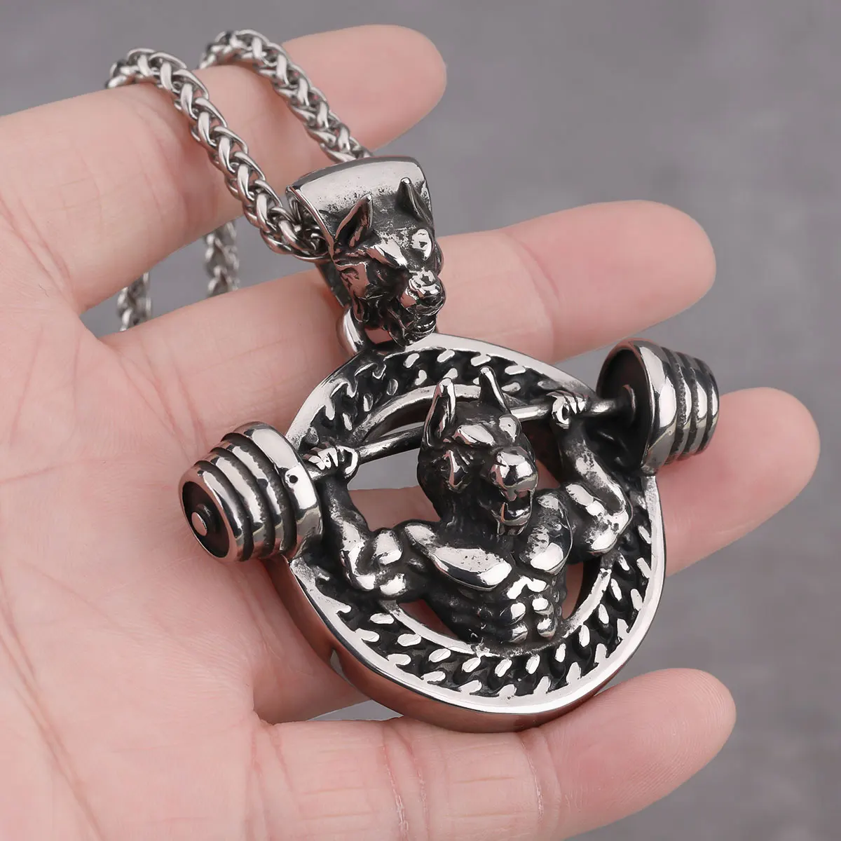 Креативное мужское ожерелье из нержавеющей стали