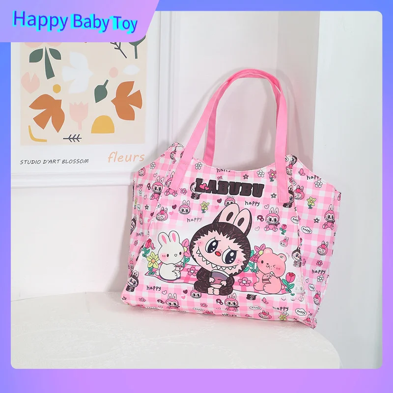Мультяшная Labubu большая вместительная сумка на плечо для девочек портативная