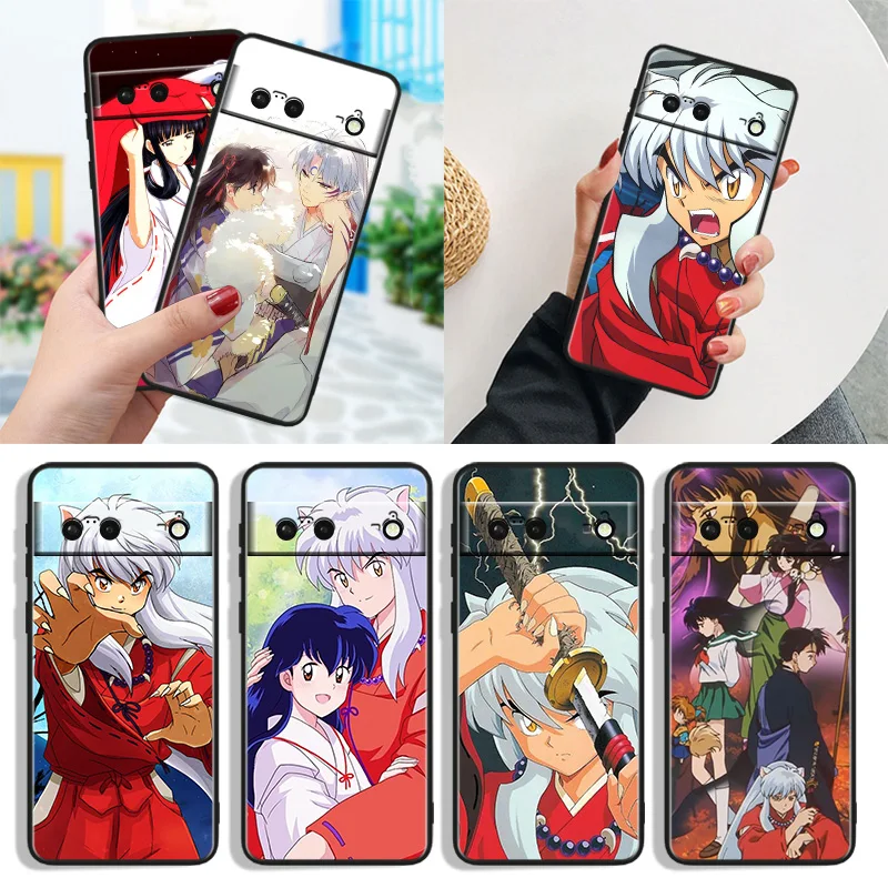 

anime inuyasha Shockproof Cover for Google Pixel 7 6a 6 Pro 5 4 4A XL 5G Black Phone Case Shell Soft Fundas Capa