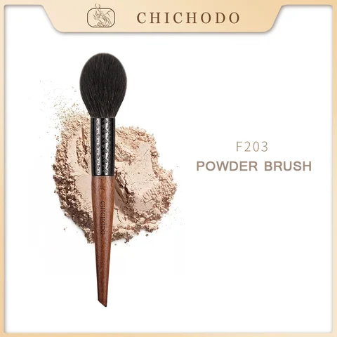 CHICHODO Кисть для пудры из козьей шерсти F203