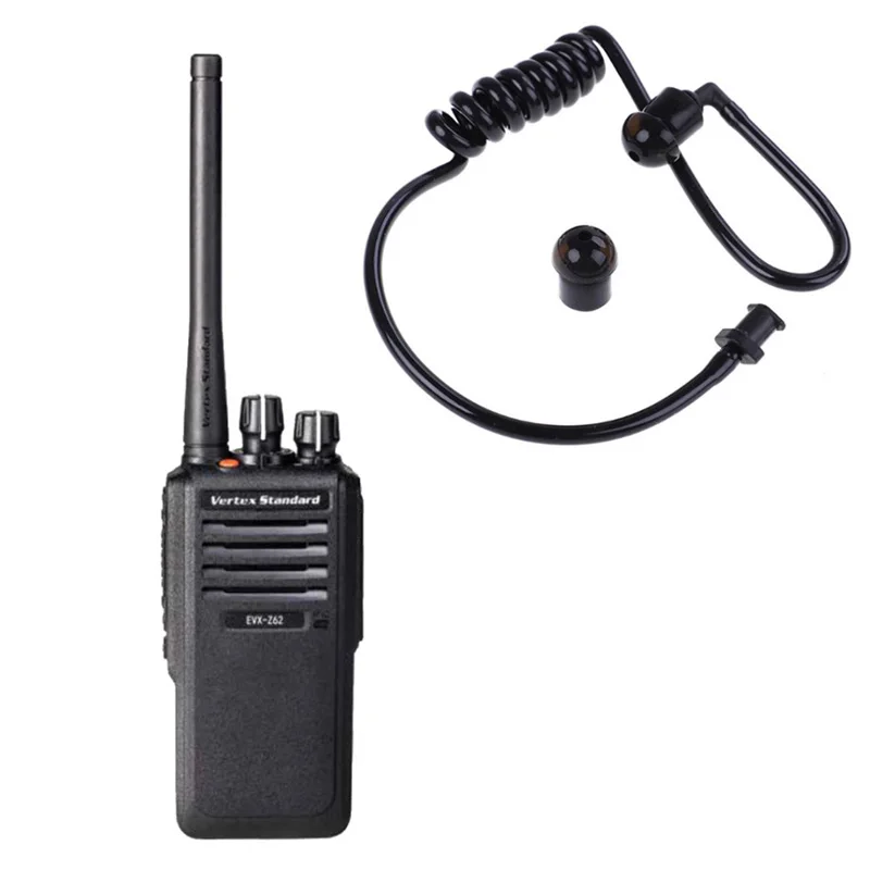 

Черная гарнитура для радиоприемника, сменная рация с пружинной воздушной трубкой, сменная Акустическая трубка для наушников