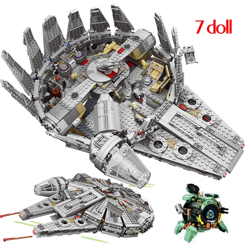 

Hot 1381pcs star Millennium Falcon 79211Figures Wars Model Building Blocks Harmless Bricks Enlighten Compatible wars Toy